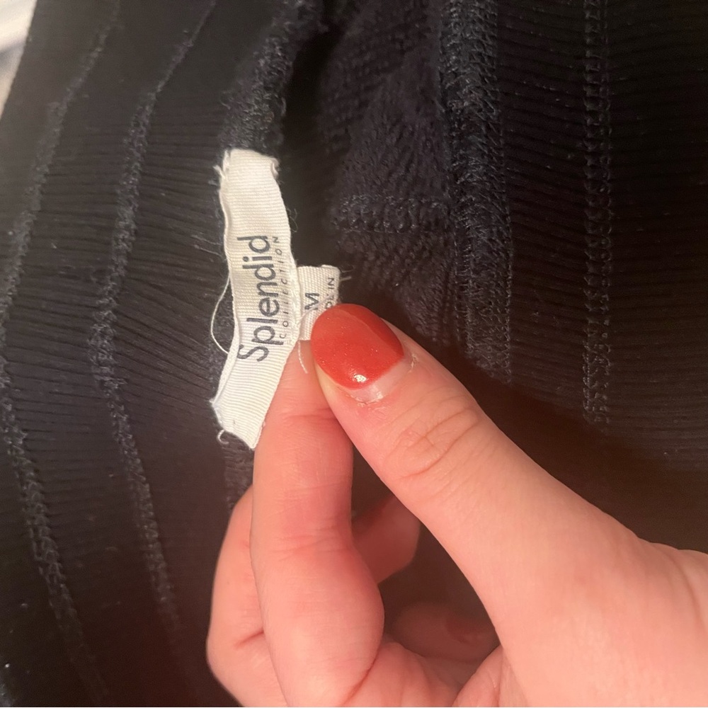 Splendid Navy Embroidered Love Me Jogger - Picture 6 of 7